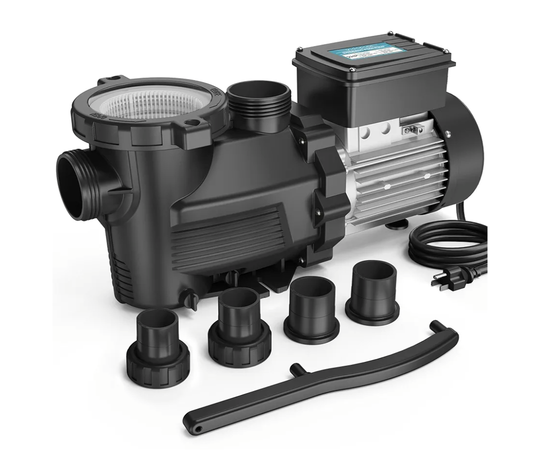 In/Above Ground Pool Pump, Self Primming High Flow (Dual Speed, 2HP, 5200 GPH, 115V)