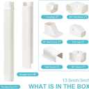 Mini Split Line Set Cover, 3 13.5 Ft Decorative PVC Line Set Cover Kits for Ductless Mini Air Conditioners and Heat Pumps with Flexible Duct