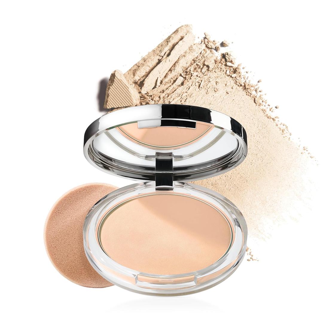 Clinique Stay-Matte Sheer Pressed Powder For Oily Skin Types | Sheer Coverage + Matte Finish | Minimizes Shine (AB Stay Buff 01)