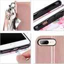 ULAK Compatible with iPhone 8 Plus/7 Plus Wallet Case for Women Girls, Premium PU Leather Flip Cover with Card Holders, Kickstand Feature Protective Purse Case 5.5 Inch,Floral