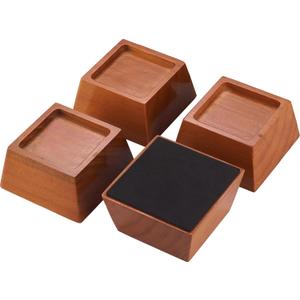 Premium Pine Wood 2-Inch Furniture Risers Heavy-Duty, 2000 Lb Capacity, Floor Protectors, Easy to Install, Versatile for Beds, Sofas, & More