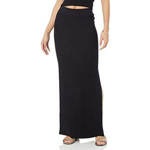The Drop Women's Tyler Rib Sweater Skirt (Black, XXS)