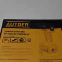 AUTDER Cordless Tire Inflator, 180PSI Portable Air Compressor with 21V Rechargeable Battery & 12V DC Car Adapter, Fast Inflation Digital Pump for Cars, Motorcycles, Bikes & Sports Balls - Black Yellow