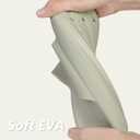 Menore Slippers for Women and Men Quick Drying, Parent-Child EVA Open Toe Soft Slippers, Non-Slip Soft Shower Spa Bath Pool Gym Beach House Sandals for Indoor & Outdoor (4-4.5 Women/3-4 Men, Light Khaki)