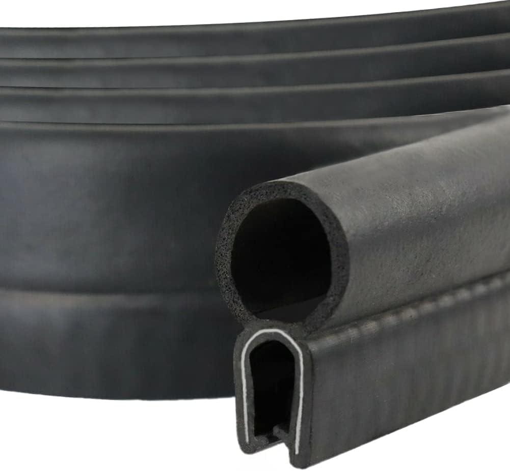 Car Door Rubber Seal Strip with Top Bulb(26Ft), Automotive Weather Stripping Soundproofing Edge Guard Trim for Cars, Trucks, Boats, and Home Applications (26Feet)