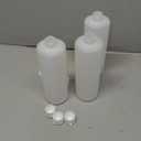 Plastic Bottle with 6 Caps in 2 Styles - BPA Free Latex-Free, Food-Grade, Great for Shampoo, Body Wash, Sauce and More, 3 Pack 16oz