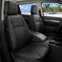 1:1 Custom Fit Seat Covers for Toyota Highlander 2014-2019 7 Seaters,Luxury Waterproof Full Set Seat Cover,Faux Leather Cars Interior Covers Protection-Black