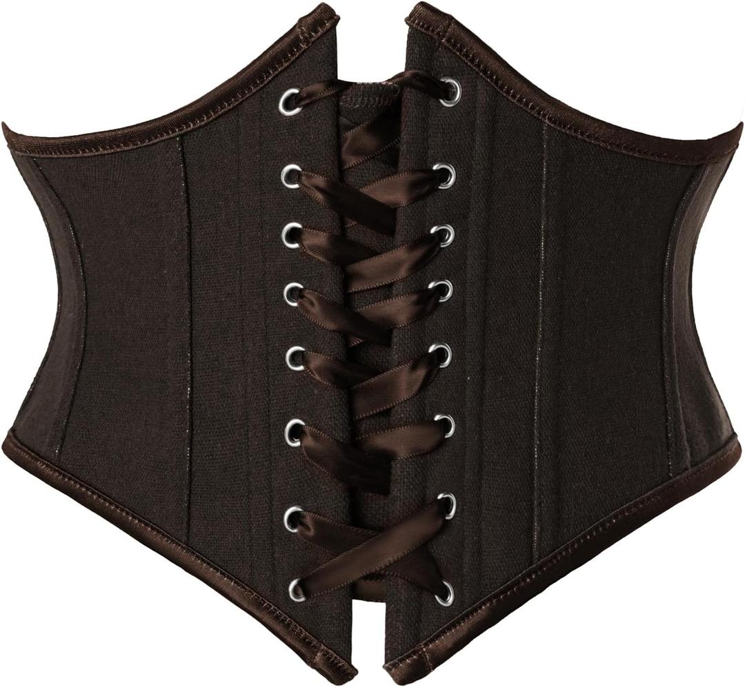 Scarlet Darkness Corset Belt for Women Floral Lace Up Boned Underbust Corset Waist Belts (16)