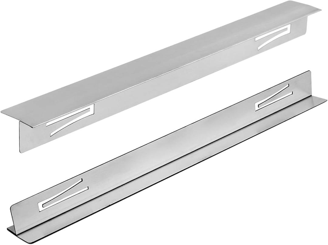 2pcs Stove Gap Covers Stainless Steel Stove Gap Filler Stoves Gaps Guards Oven Gaps Filler Heat Resistant Adjustable Length 13.8 to 27.5(COLOR:silver)