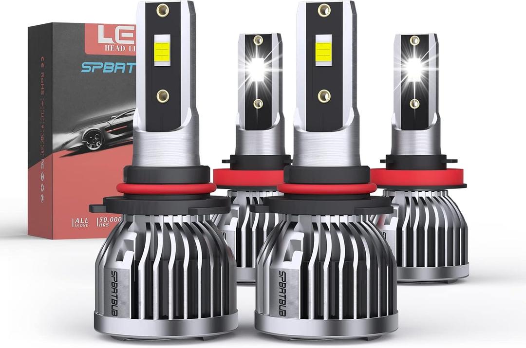 Fit For Ford F-150 (2015-2020) 9005 H11 High/Low Beam LED Headlight Bulbs, Super Bright Cool White, Plug and Play, Pack of 4