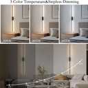 39.4In Battery Operated Wall Sconces Set of Two,12000mAh Wireless Rechargeable Sconces 3 Colors Dimmable with Remote for Living Room Bedroom