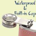 Bridesmaids Proposal Gift For Wedding, Stainless Steel & Leather Flask 8 Oz, Leakproof & Stamped With Team Bride. For Bachelorette Party Favors or Bridesmaid Gift Boxes. (Sand Pink, 1)