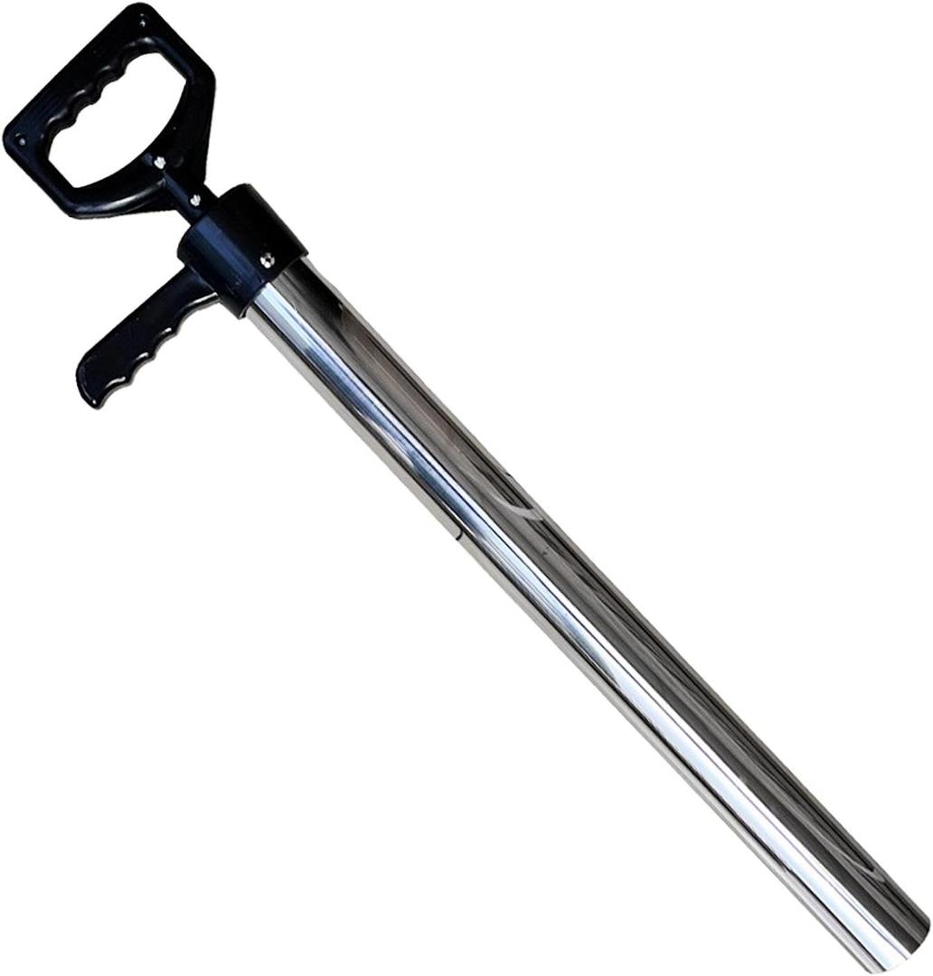 Shrimp Pump, Mantis Shrimp Pump, Easy to Carry Beach Artifact, Shrimp Extractor Clam Pump, Fish Pump Seafood Catching Device, Stainless Steel Catching Tool (Style A 72cm)