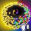 300 LED Color Changing Christmas String Lights, 100FT Warm White Multicolor Outdoor Fairy Lights with Remote, Timer, Memory, 8 Modes, Waterproof Christmas Tree Lights for Bedroom Classroom Patio Party