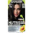 Garnier Nutrisse Ultra Coverage Hair Color, Permanent Hair Dye for Up to 8 Weeks of Stubborn Gray Coverage, Vegan & Cruelty-Free, 200 Deep Soft Black (Black Sesame), 3 Count