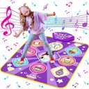 Dance Mat Toys for Kids, Purple Princess Electronic Dance Pad Game with 5 Gaming Modes, Dance Toys with LED Lights, Built-in Music, Ideas Christmas Birthday Gifts for 5+ Year Old Toddler Girls
