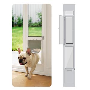 FurrFinesse Large Dog Door for Sliding Glass Door Insert, Dogs Up to 75 lbs