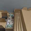 Ceramic Curtain Rods for Windows 18 to 55 Inch,1 Inch Adjustable Telescoping Drapery Rod Heavy Duty Window Treatment Single Curtain Rod Set for Bedroom,Gold Green