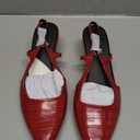 Coutgo Womens Slingback Kitten Heels Closed Pointed Toe Pumps Ankle Strap Work Dress Shoes 9