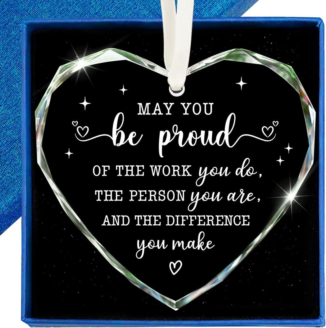 ZAGKOO Nurse Gifts for Women - Nurses Week Gifts - Gift for Nurses - RN NICU Practitioner Ornament - Nursing Student, Birthday, Retirement Gift - Glass Ornament (May You Be Proud)