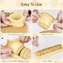 Circle Cake Pop Mold for Baking with 50PCS Cake Pop Sticks Bags Ties,Baking Molds for Birthday Wedding Baby Shower Kids Party Desserts. (Yellow-2Tray)