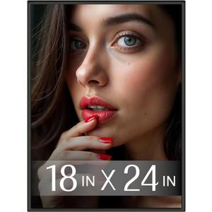 Plexon 18x24 Poster Frame Black Picture Frame for Wall Gallery 24x18 Photo Frame