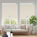 Allesin Motorized Blinds with Remote Smart Blackout Roller Shades | All-in-One & Ultra-Quiet Automatic Electric Power Blinds for Home Office, Sand-Linen 22x72