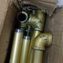 ORSENIGO Industrial Pipe Clothing Rack, Heavy Duty Metal Clothes Rack with Double Rods for Hanging Clothes, Wall Mount Space-Saving Garment Display Rack (Single, Gold)