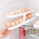 RollDown Egg Dispenser for Refrigerator - Space Saving Egg Holder & Organizer, FIFO Rolling Dispenser Rack for Standard/Large/Jumbo Eggs