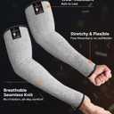 Evridwear Protective Arm Sleeves Cut Resistant Farmers Sleeves for Men Work, Gardening, Farming, Arm Protectors for Thin Skin and Bruising (Large, No Thumb Hole)