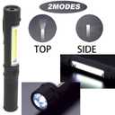 COB LED Work Flashlight with Magnetic Base and Clip Multi-Function Pocket Pen Light Inspection Work Light, 4 PCS