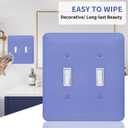 Light Switch Cover Metal Wall Plate,Glossy Finish,Unbreakable Zinc Alloy,2-Gang 5''x4.5'' (Purple, Double Toggle)