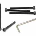 Iexcell 5 Pcs M8 x 100mm Thread Pitch 1.25 mm Alloy Steel 12.9 Grade Hex Socket Head Cap Screws Bolts Kit, Black Oxide Finish