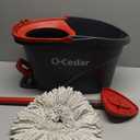 O-Cedar EasyWring Microfiber Spin Mop, Bucket Floor Cleaning System, Red, Gray, Standard