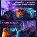 Puiseno Wireless Controller for PS-4, Dual Vibration Game Joystick/Motion Sensing/Touchpad/Speaker/3.5mm Audio Jack Headphone, Upgraded Six-Axis Sensor, Compatible with PS4/Slim/Pro Console/PC (Ice Blue)