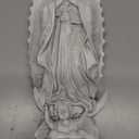 Our Lady of Guadalupe Religious Statue, 11.6 inch Virgin Mary Figurine, Resin Sculpture, Inspirational Religious Art for Home Decor/Catholic Gift, Mother Mary Statue (Gray)