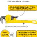 DOWELL 10' Pipe Wrench - Reliable and Durable Cast Steel Wrench for Long-Lasting Pipe Maintenance