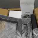 IBUYKE 16 Inch Small Foot Stool Ottoman, Rectangle Linen Foot Rest with Padded Seat and Metal Legs, Modern Ottoman Foot Rest for Living Room Bedroom Entryway Couch, Grey WBD001G