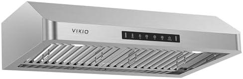 Amazon.com: VIKIO HOME Range Hood 30 Inch Under Cabinet, Kitchen Hood with 980 CFM, 3-Speed Gesture Sensing & Touch Control Panel, Stainless Steel Vent 2 Pcs Baffle Filters with Handlebar : Appliances