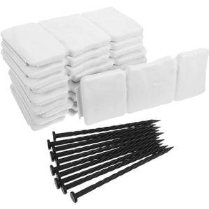 Toyvian Garden Edging Fence with Nails 10-Pack Plastic Landscape Border for Lawn Flower Beds Vegetable Gardens Decorative Stone Look Garden Divider Easy DIY Installation (White)