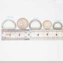 Metal D Rings Heavy-duty Extra Thick 3.8mm Thickness D ring for Sewing Keychains Belts and Dog Leash (1 1/4 inch, Silver)
