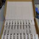 Amerdeco 10 Pack Brushed Satin Nickel Cabinet Hardware - 5 Inch(128mm) Hole Center Kitchen Cabinet Handles for Bathroom and Dresser Pulls - ZH0014