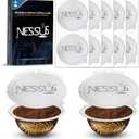 NESSUS Aluminum Foils Lids for Reusable Nespresso Pods Vertuo, Foil Seals to Refill Vertuoline Capsules Coffee Pods, Compatible with Nespresso VertuoLine Machine(120 pcs, 62mm)