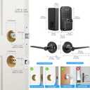 Keyless Entry Front Door Lock Set: Fingerprint Smart Lock with Keypad Auto-Lock & Deadbolt for Easy Install Family Houses