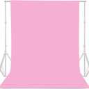GFCC Pink Backdrop - 8FTX10FT Polyester Pink Photo Backdrop for Photoshoot Background for Photography Screen Video Recording Picture Background
