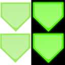Mototo 4PCS Glow in the Dark Baseball Home Plates Backyard Rubber Bases Set | Throw Down Baseball Base Homeplate Replacement for Baseball Teeball Kickball Softball Backyard Playground Park Practice Adult