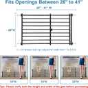 Malier Indoor Dog Gate with Door, 26-41" Extra Wide Full Metal Pet Gate Short Dog Gate for Stairs, Pressure Mount 20'' Tall Small Puppy Gate, Easy Step Over Low Gate for Doorways