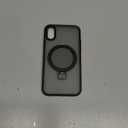 Compatible with iPhone X/XS Case with Magnetic Ring Stand, Military Drop Protection, Anti-Scratch/Anti-Fingerprint Translucent Matte Phone Case for iPhone X/XS (Black)