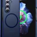 [NO.1 Magnetic for Samsung Galaxy Z Fold 6 Case with MagSafe [Military Shockproof][Translucent Matte][Anti-Fingerprint] Soft Silicone Bumper for Samsung Galaxy Z Fold 6 Phone Case Slim,Blue