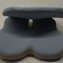 Buttocks Cushions Office Chair Cushion with Backrest (Blue and Gray Patchwork Color)